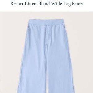 Resort Linen-Blend Wide Leg Pants